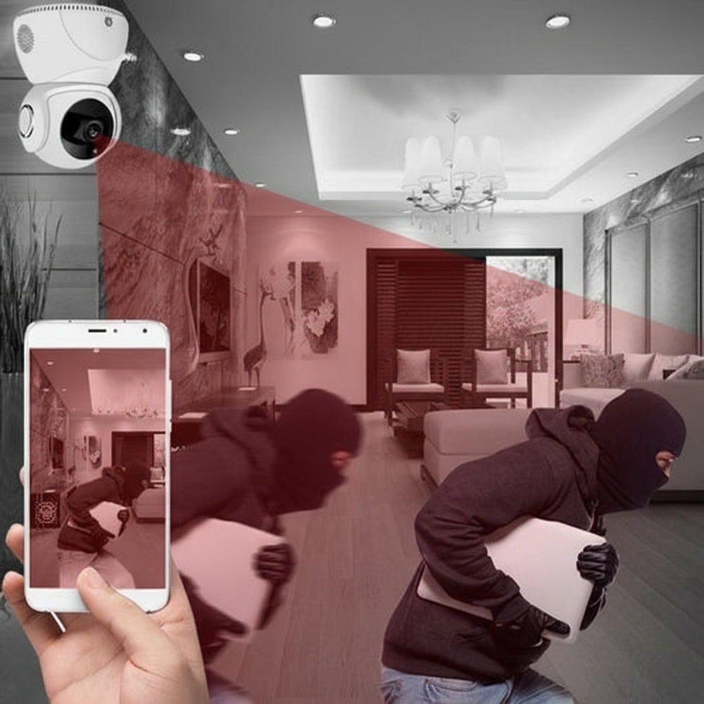 מצלמת HD 1080P מצלמת PTZ אלחוטית פנורמית 360°