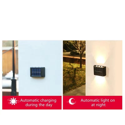 מנורת קיר סולארית לחוץ