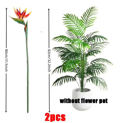 עץ דקל מלאכותי בעל עלה פלסטיק