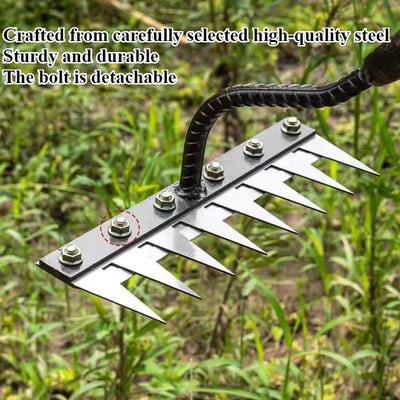 שיניים 1 יחידה מסילת יד מפלדת פחמן לגינה לחקלאות